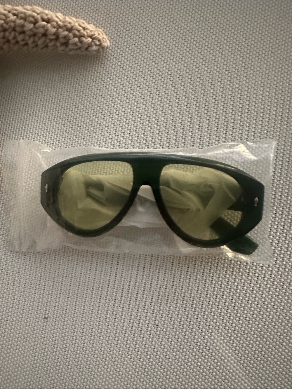 Dark Green Oversized Aviator Sunglasses